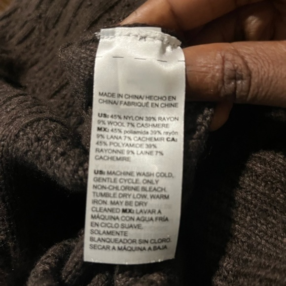 Chico ‘s cardigan expresso 45 % nylon 39 rayon 9% wool 7% cashmere so soft - Picture 2 of 4